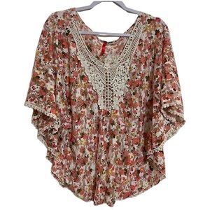 Plus Women’s 1XL Sheer Shawl Blouse